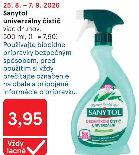 Sanytol univerzálny čistiaci prostriedok