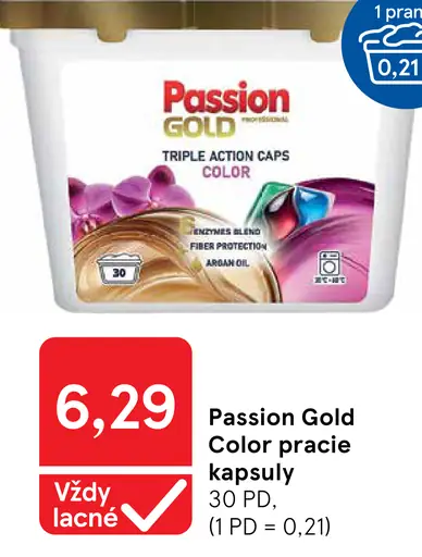 Passion Gold Color pracie kapsuly