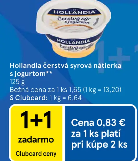 Hollandia čerstvá syrová nátierka s jogurtom