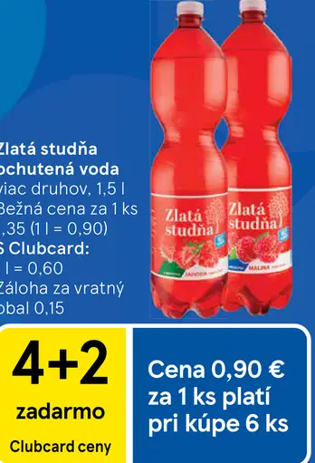 Zlatá studňa ochutená voda