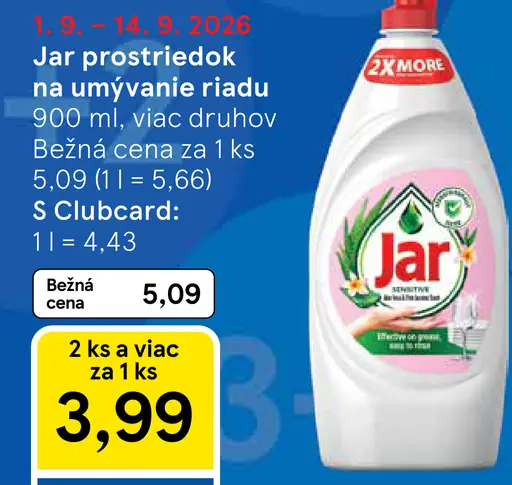 Jar prostriedok na umývanie riadu rôzne druhy