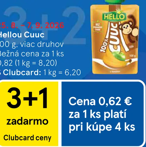 Hello Ovocná kapsička rôzne druhy
