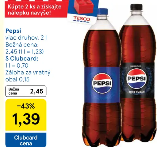 Pepsi nápoj viac druhov
