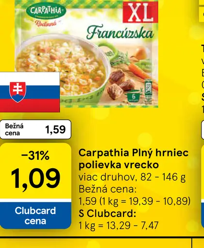 Carpathia Plný hrniec polievka vrecko