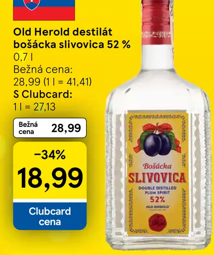 Old Herold destilát bošácka slivovica 52 %