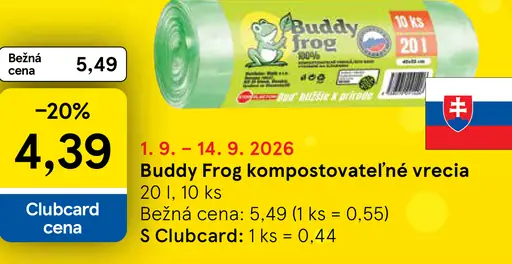 Buddy Frog kompostovateľné vrecia