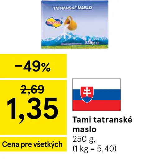 Tami Tatranské maslo