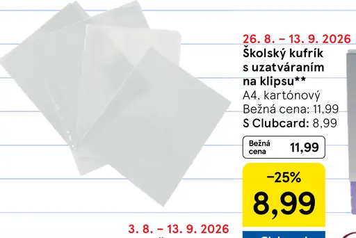 Školský kufrík s uzatváraním na štiepec, kartónový