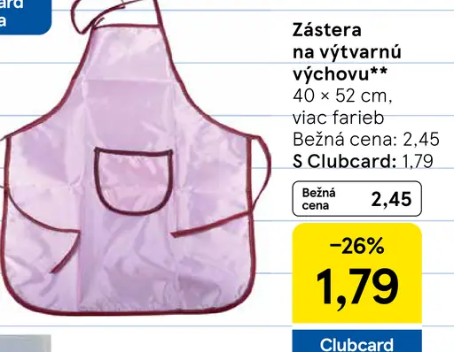 Zástera na výtvarnú výchovu