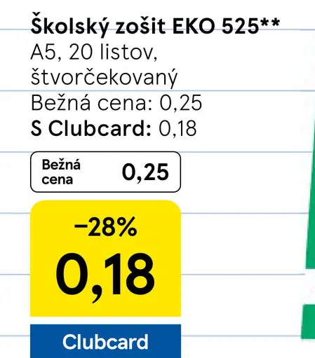 Školský zošit EKO 525