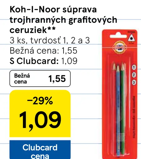 Koh-I-Noor súprava trojhranných grafitových ceruziek