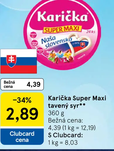 Karička Super Max tavený syr