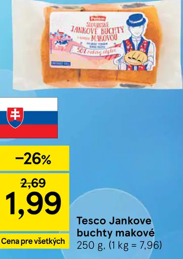 Tesco Jankove buchty makové
