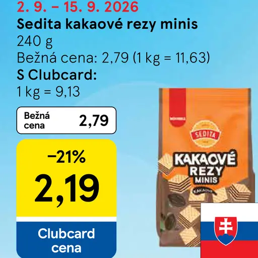 Sedita Kakaové rezy minis kakaové