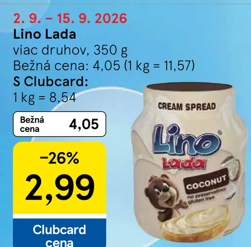 Lino Lada Mliečna nátierka s kokosom