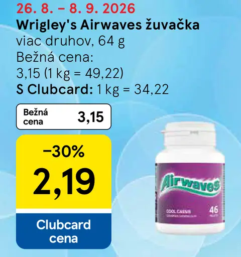 Wrigley's Airwaves žuvačky
