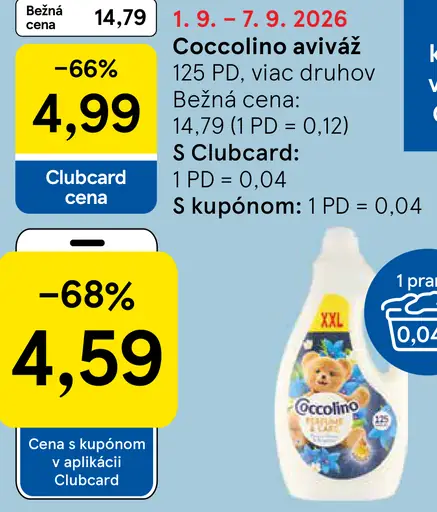 Coccolino aviváž viac druhov