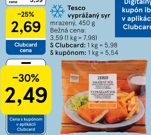 Tesco tavený syr