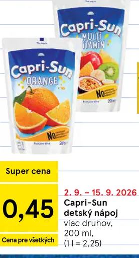 Capri-Sun detský nápoj