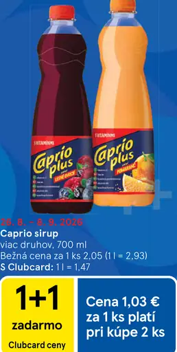 Caprio sirup viac druhov