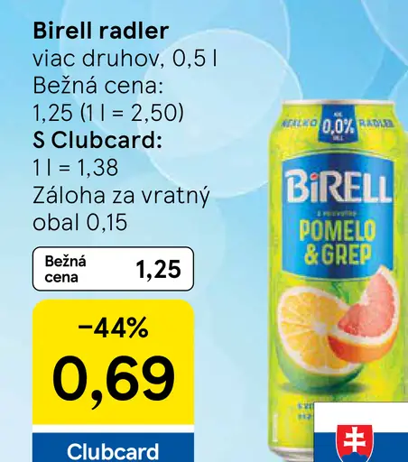 Birell radler, viac druhov