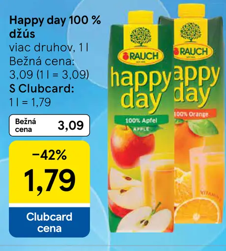 Happy day 100 % džús – Apple, Orange