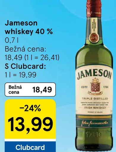 Jameson whiskey 40 %