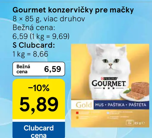 Gourmet konzervičky pre mačky