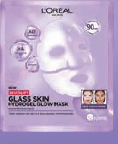 L'Oréal Paris Revitalift Glass Skin hydrogelová rozjasňujúca maska