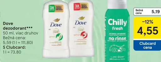 Dove dezodorant viac druhov