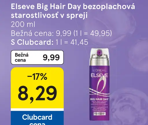 Elseve Big Hair Day bezoplachová starostlivosť v spreji