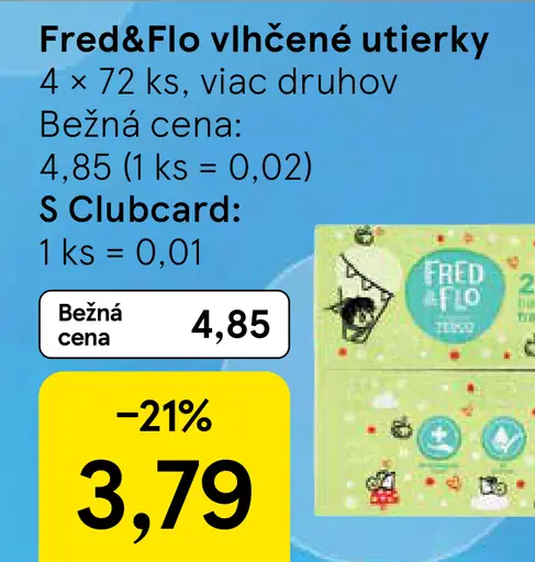 Fred&Flo vlhčené utierky