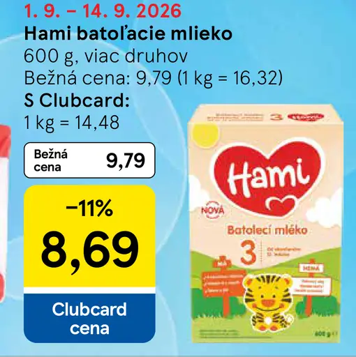 Hami mlieko pre batoľatá