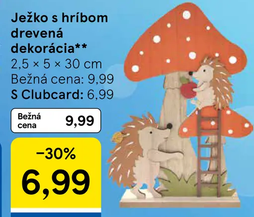 Drevená dekorácia s ježkom