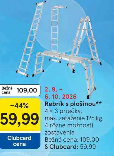 Rebrík s plošinou