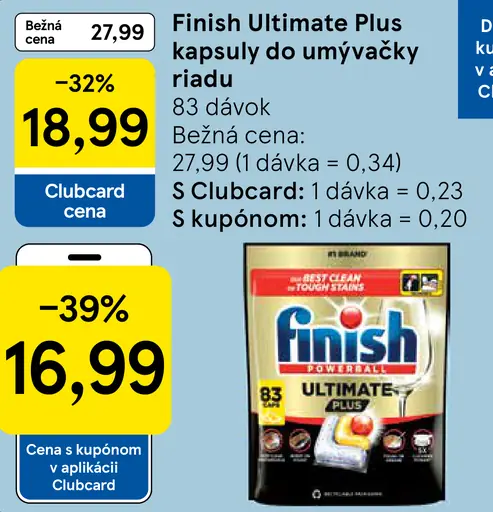 Finish kapsuly do umývačky riadu Ultimate Plus