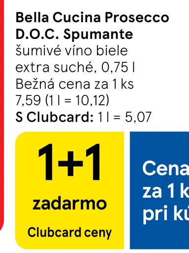 Bella Cucina Prosecco D.O.C. Spumante šumivé víno biele extra suché