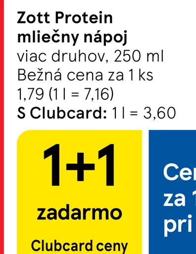 Zott Protein mliečny nápoj, viac druhov