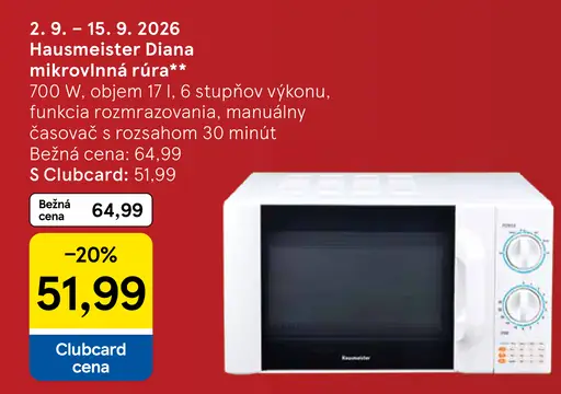 Hausmeister Diana mikrovlnná rúra