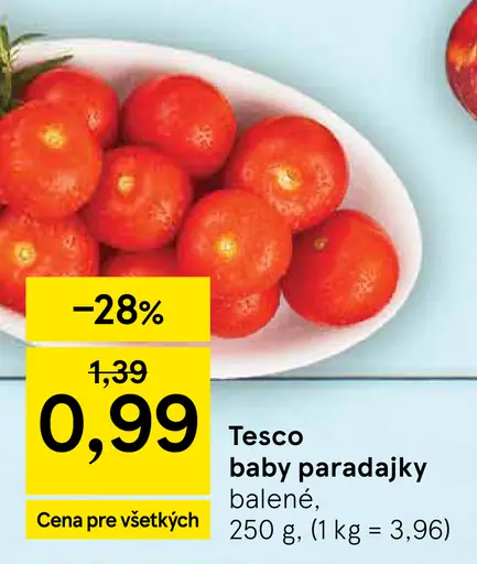 Tesco Baby paradajky podlhovasté