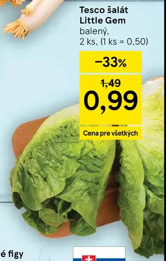 Tesco šalát Little Gem