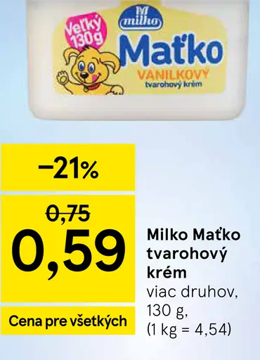 Milko Matko Tvarohový krém