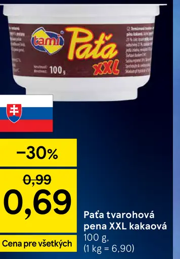 Tami Paťa tvarohová pena XXL kakaová