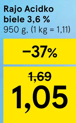 Rajo Acidko Biele 3,6%
