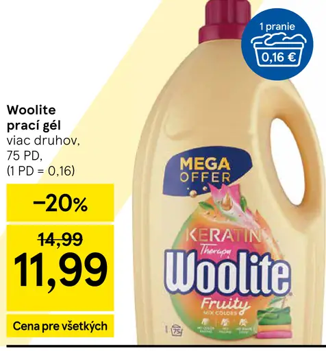 Woolite prací gél Fruity