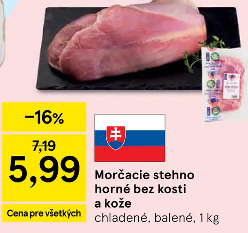 Morčacie stehno horné bez kosti a kože