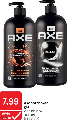 Axe sprchovací gél viac druhov