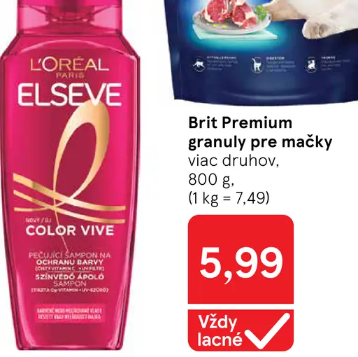 Elseve šampón na vlasy viac druhov