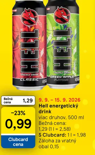 Hell energetický nápoj rôzne druhy plechovka