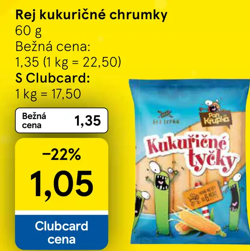 Rej kukuričné chrupky